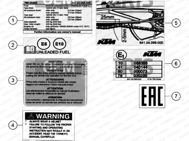TECHNIC INFORMATION STICKER