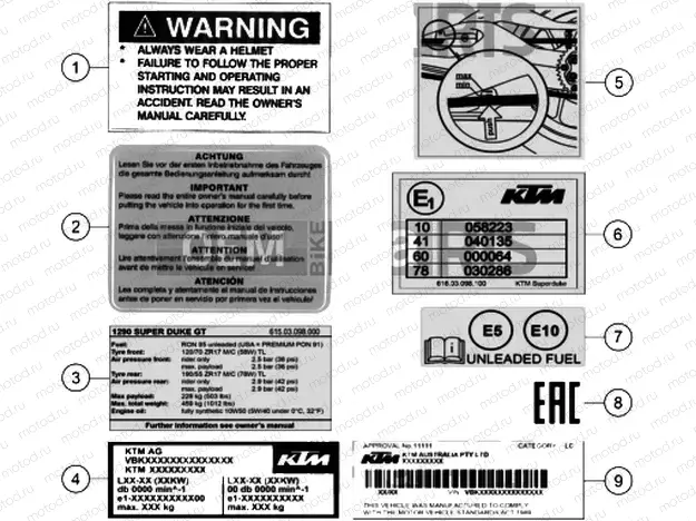 TECHNIC INFORMATION STICKER