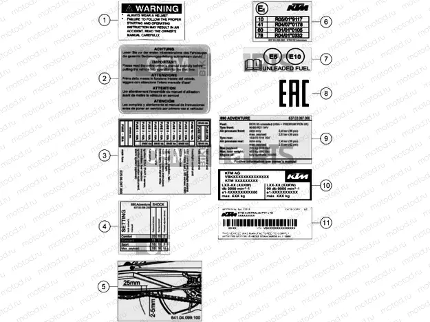 TECHNIC INFORMATION STICKER