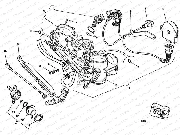 THROTTLE BODY » INTAKE, CARBURETTOR