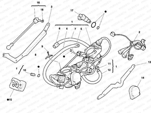 THROTTLE BODY » INTAKE, CARBURETTOR