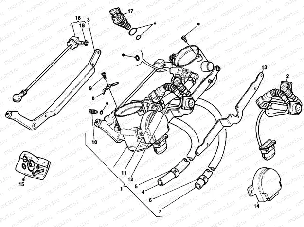 THROTTLE BODY » INTAKE, CARBURETTOR
