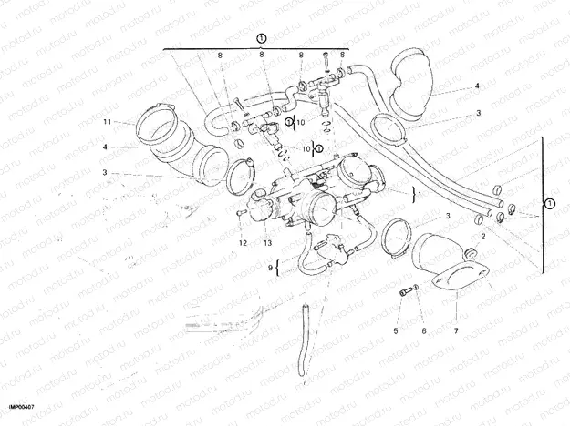 THROTTLE BODY » INTAKE, CARBURETTOR