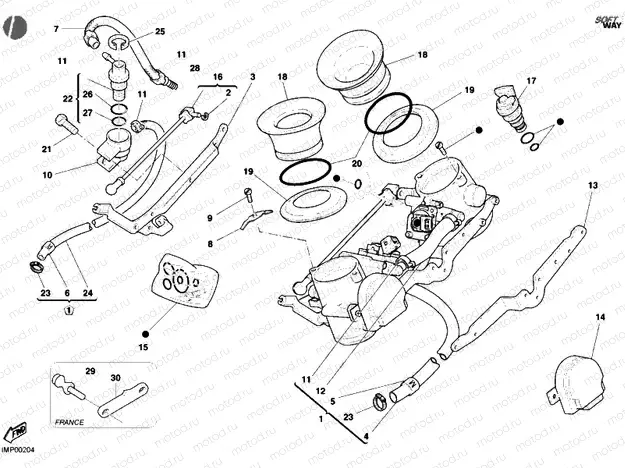 THROTTLE BODY » INTAKE, CARBURETTOR