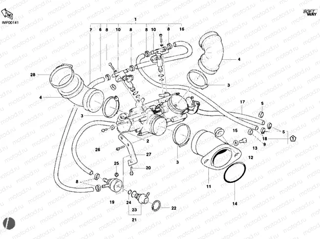 THROTTLE BODY » INTAKE, CARBURETTOR