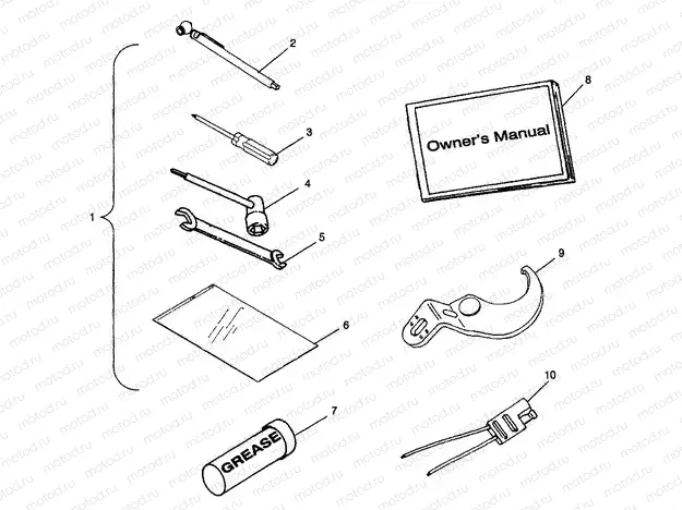 TOOL KIT SPORTSMAN 500 W98CH50A and W98CH50AB (4945714571E004) | TOOL KIT SPORTSMAN 500 W98CH50A and W98CH50AB (4945714571E004)