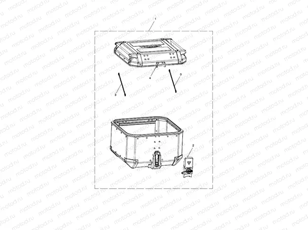 Top Box Triumph Expedition hliíkový čierny