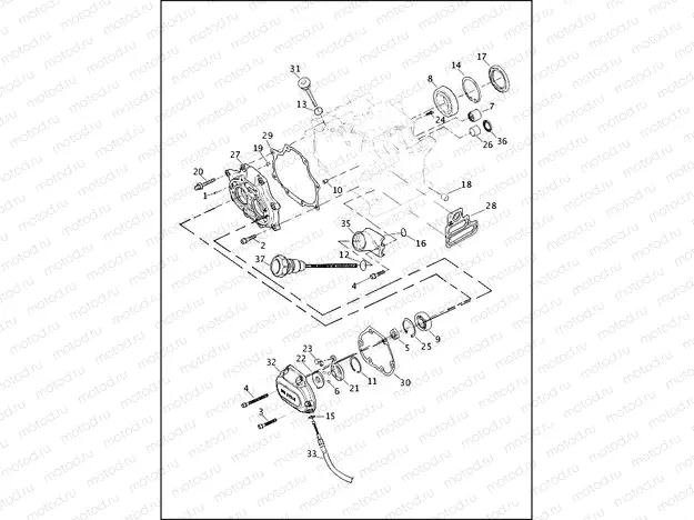 TRANSMISSION BEARINGS AND COVERS