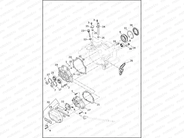 TRANSMISSION BEARINGS AND COVERS
