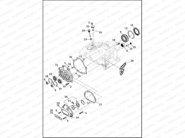 TRANSMISSION BEARINGS AND COVERS