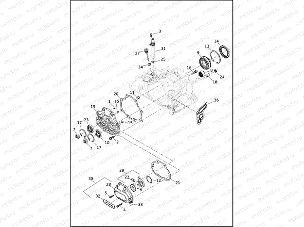 TRANSMISSION BEARINGS AND COVERS
