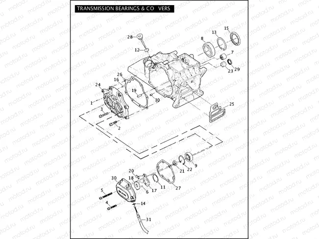 TRANSMISSION BEARINGS & COVERS