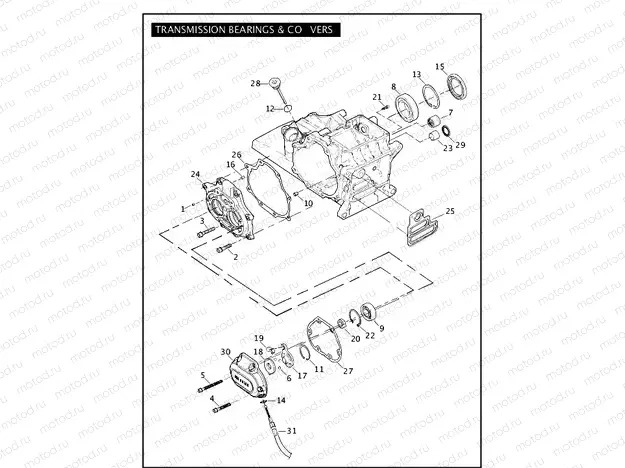 TRANSMISSION BEARINGS & COVERS