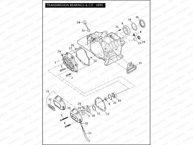 TRANSMISSION BEARINGS & COVERS