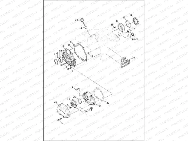 TRANSMISSION BEARINGS & COVERS