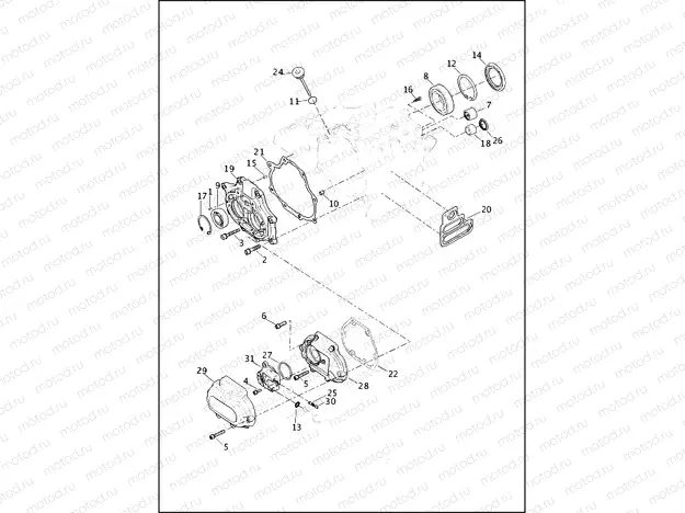 TRANSMISSION BEARINGS & COVERS