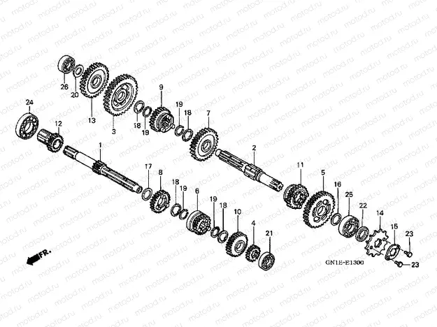 TRANSMISSION E-13 (CRF80F)