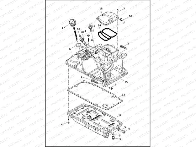 TRANSMISSION HOUSING, COVER AND OIL PAN