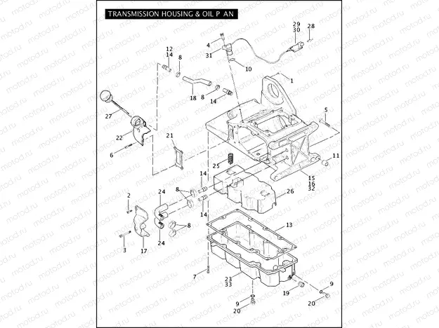 TRANSMISSION HOUSING & OIL PAN (1 OF 2)
