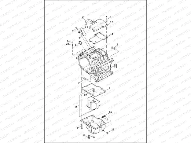 TRANSMISSION HOUSING & OIL PAN