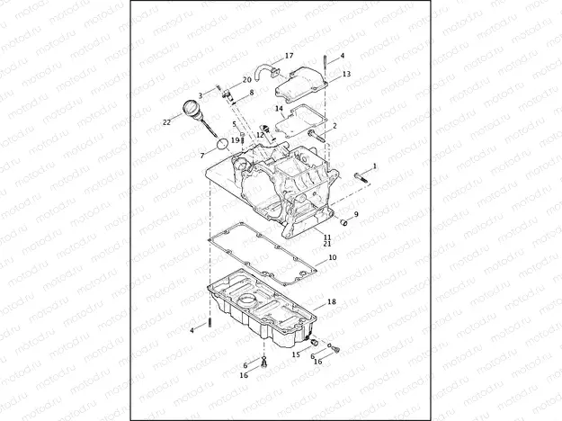 TRANSMISSION HOUSING, TOP COVER & OIL PAN