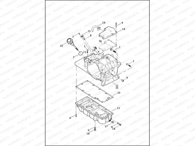 TRANSMISSION HOUSING, TOP COVER & OIL PAN