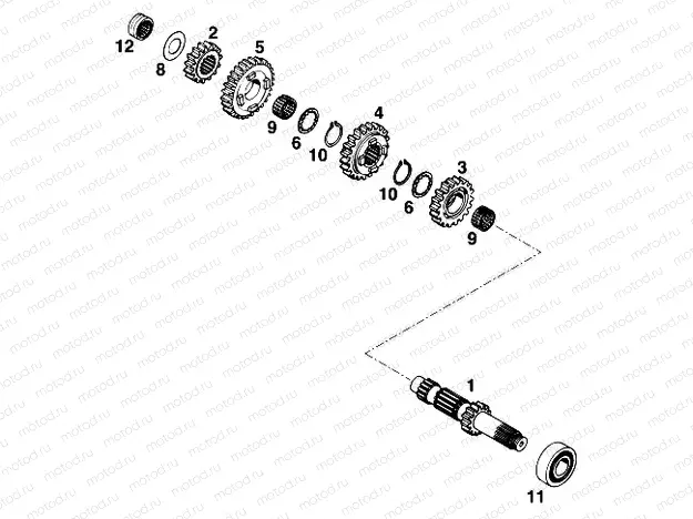 TRANSMISSION I - MAIN SHAFT