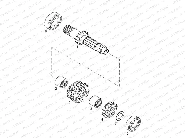 TRANSMISSION I - MAIN SHAFT