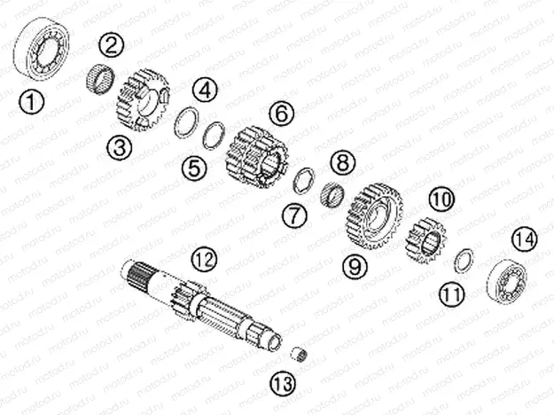 TRANSMISSION I - MAIN SHAFT