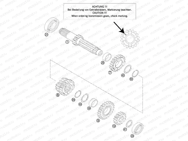 TRANSMISSION I - MAIN SHAFT
