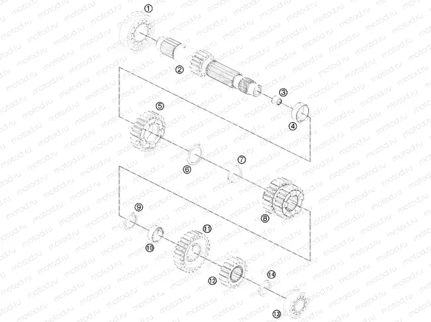 TRANSMISSION I - MAIN SHAFT