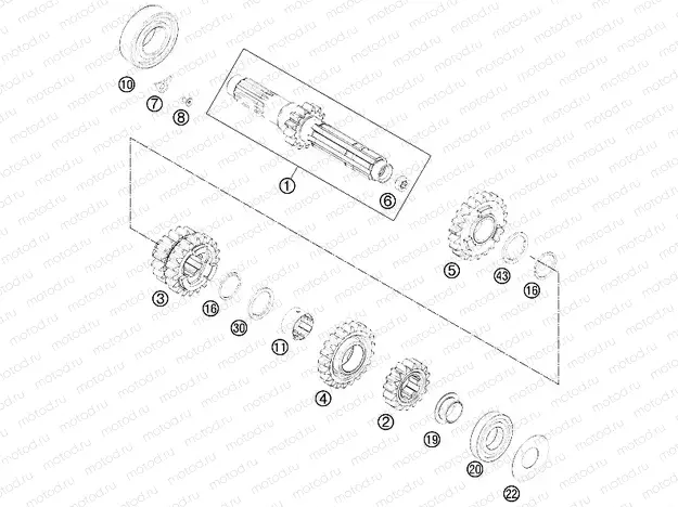 TRANSMISSION I - MAIN SHAFT