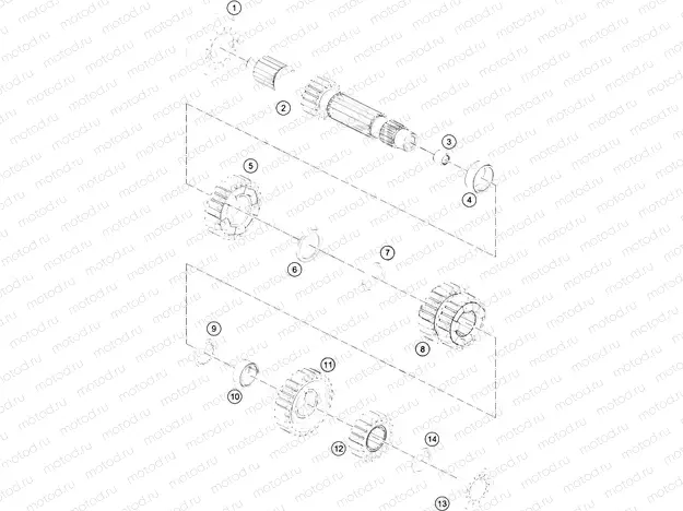 TRANSMISSION I - MAIN SHAFT