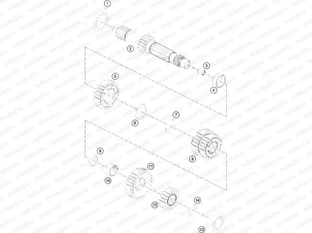 TRANSMISSION I - MAIN SHAFT