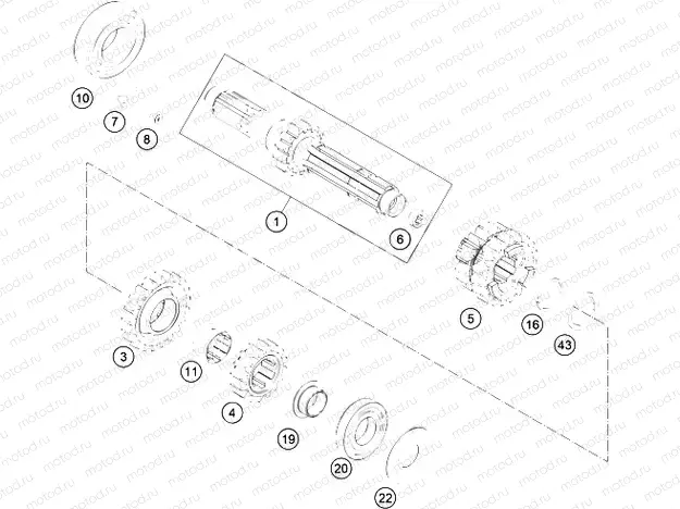 TRANSMISSION I - MAIN SHAFT