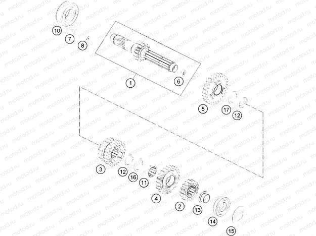 TRANSMISSION I - MAIN SHAFT