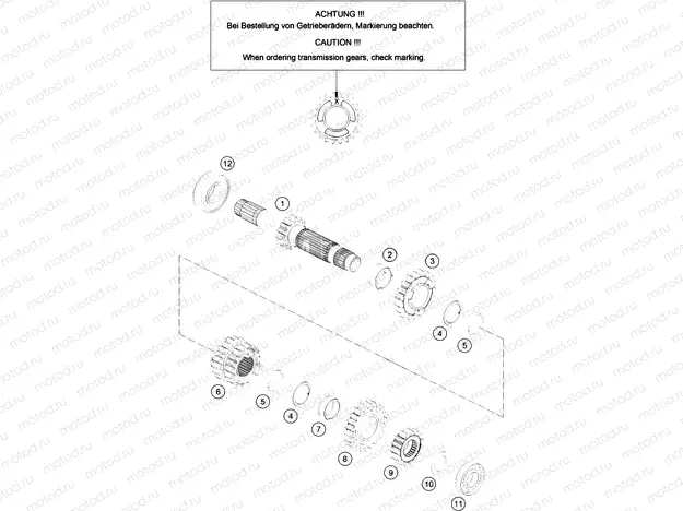 TRANSMISSION I - MAIN SHAFT