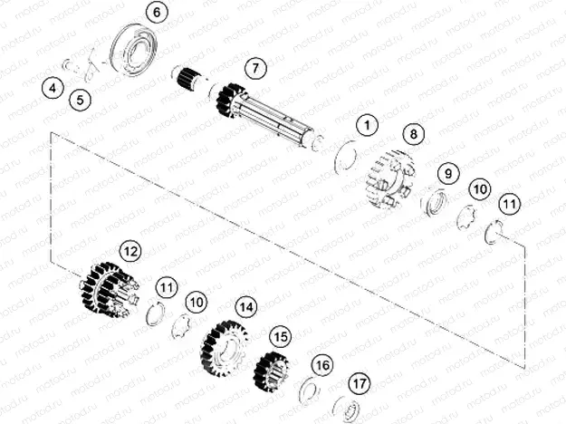 TRANSMISSION I - MAIN SHAFT