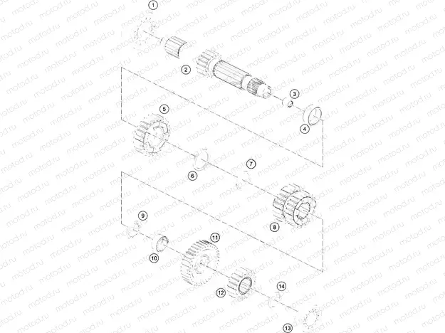 TRANSMISSION I - MAIN SHAFT