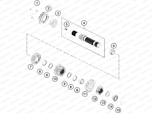 TRANSMISSION I - MAIN SHAFT