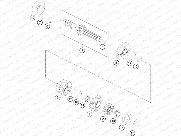 TRANSMISSION I - MAIN SHAFT