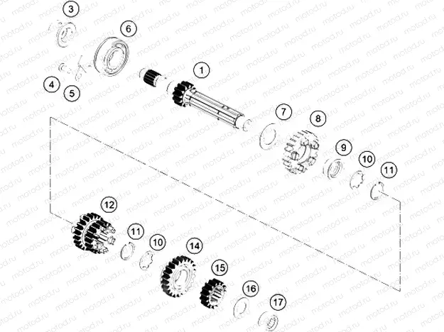 TRANSMISSION I - MAIN SHAFT