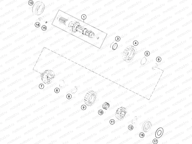 TRANSMISSION I - MAIN SHAFT