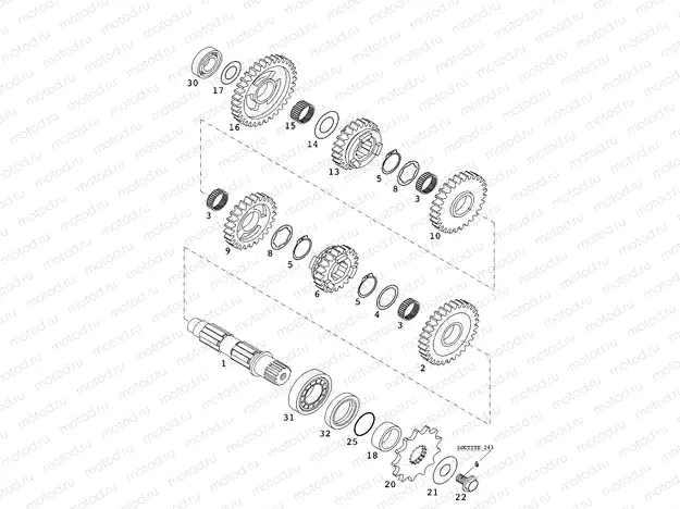 TRANSMISSION II - COUNTERSHAFT