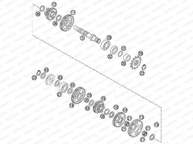TRANSMISSION II - COUNTERSHAFT