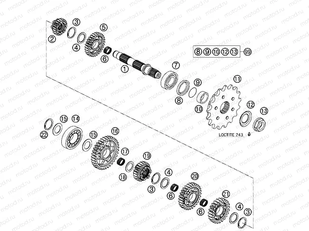 TRANSMISSION II - COUNTERSHAFT