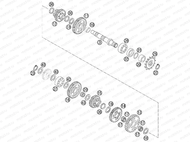 TRANSMISSION II - COUNTERSHAFT