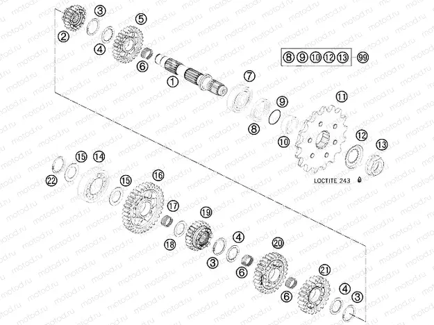 TRANSMISSION II - COUNTERSHAFT