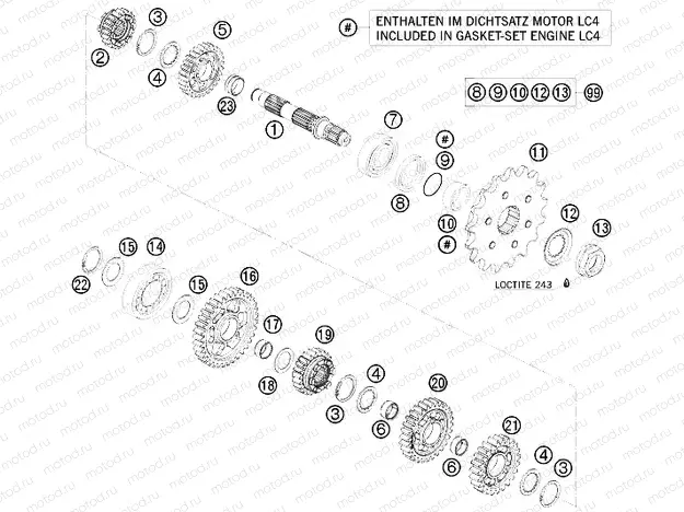TRANSMISSION II - COUNTERSHAFT