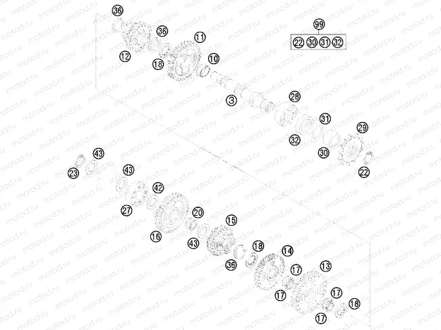 TRANSMISSION II - COUNTERSHAFT